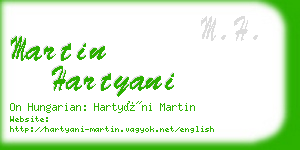 martin hartyani business card